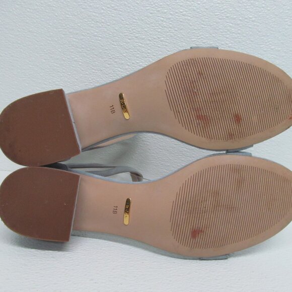 Ralph Lauren Betha Leather Sandals Block Heel Ankle Strap 11 B - Picture 9 of 9